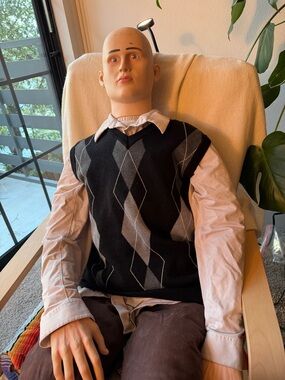 Black Patterned Sweater Vest